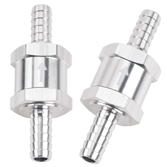 Evil Energy 5/16‘‘ Fuel Check Valve One Way Inline Non Return Diesel Gasoline Silver(8Mm Od,2Pcs)