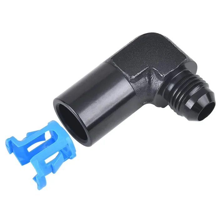 Evil Energy 6An Male To 3/8‘ Sae Quick-Disconnect Female 90 Degree Push-On Efi Fuel Rail Fitting