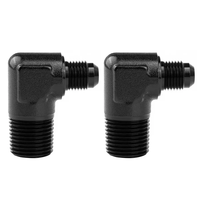 Evil Energy 6An To 1/2‘‘ Npt Male 90 Degree Fitting Adapter Aluminum 2Pcs