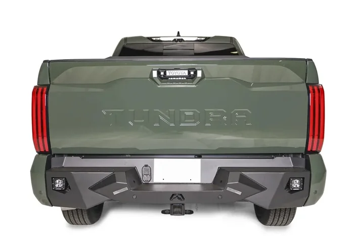 Fab Fours Tt22-E5451-1 Vengeance Rear Bumper Fits 22-23 Toyota Tundra – 2 Stage Black Powder Coated