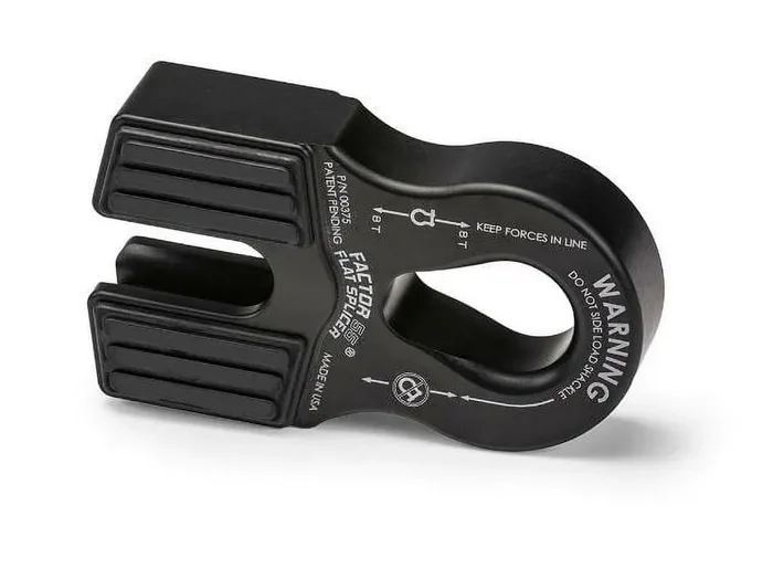 Factor 55 Flat Splicer Low-Profile Design For Synthetic Rope, Fits Synthetic Rope Up To 1/2‘‘ – Black
