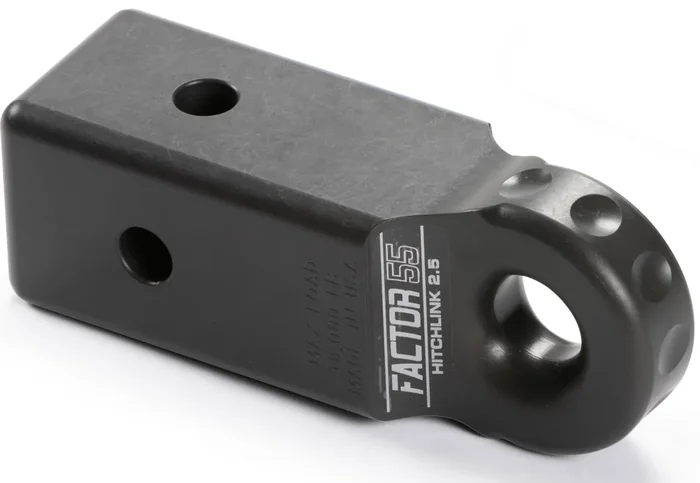 Factor 55 Hitchlink Pro 2.5 For 2.5‘‘ Receivers Cross-Drilled For Horizontal Or Vertical Rigging, 9,500 Lb. Rating – Gray