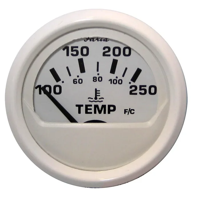 Faria Dress White 2‘‘ Water Temperature Guage (100-250 Degreef) [13110]