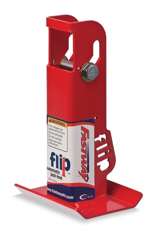Fastway Flip 88-00-6500 Trailer Tongue Automatic Fold-Up Jack Foot Plate For 2 1/4‘‘ Jacks-6‘‘ Extension (2-Inch Inner Jack Tube