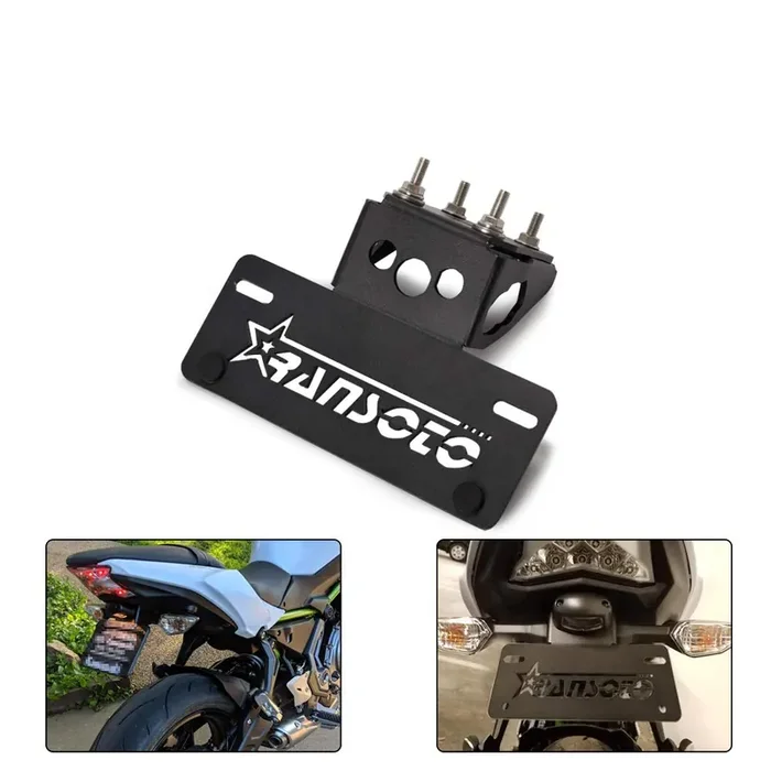 Fender Eliminator For 2017-2023 Kawasaki Z650/Ninja 650 Zx650 Multi-Function Mount For License Plate, Turn Signals & Plate Light No-Drill Installation