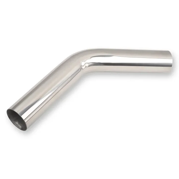 Fgjqefg 2.5 Inch 45 Degree Diy Custom Mandrel Exhaust Pipe Tube Pipe, T304 Stainless Steel, Universal Fit, 15.74 Inch End To End