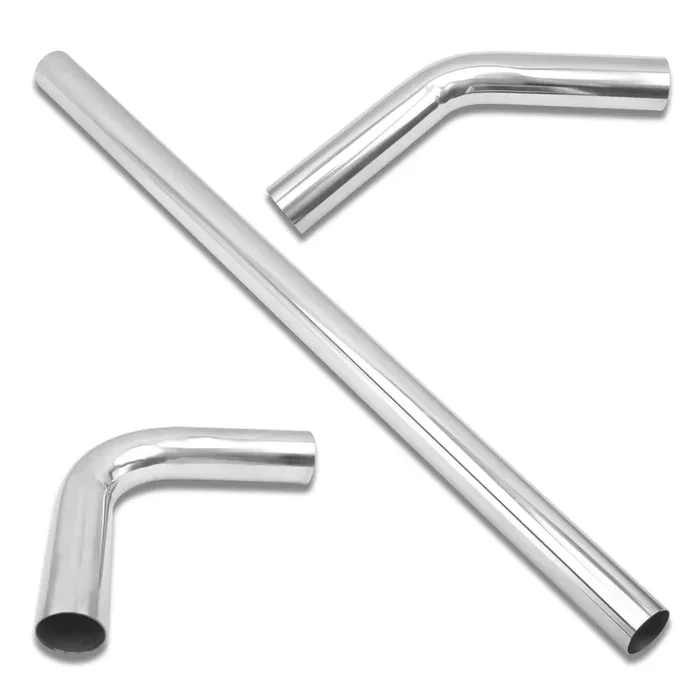 Fgjqefg 3 Inch Diy Custom Mandrel Exhaust Pipe Tube Pipe, 40 Inch Straight Pipe, 3‘‘Od Straight & Mandrel Bend Pipe(45/90 Degree) Kits, T304 Stainless Steel, Universal Fitment – 3Pcs