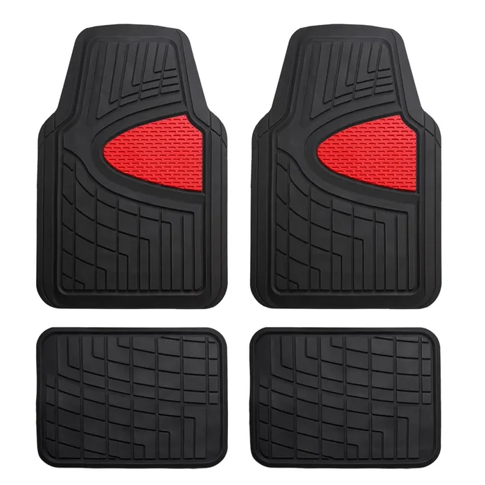 Fh Group Automotive Floor Mats – Heavy-Duty Rubber Floor Mats For Cars, Universal Fit Full Set, Climaproof Floor Mats, Trimmable