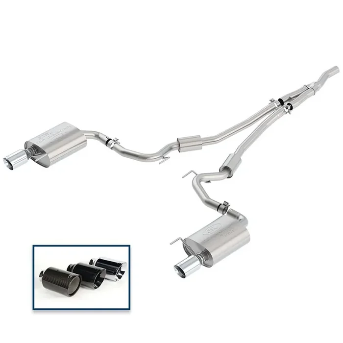 Ford Performance M-5200-M4SCA 2018+ Mustang 2.3L Ecoboost Sport Cat Back (Chrome Tips)