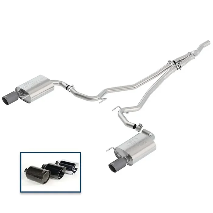 Ford Performance M-5200-M4TCA 2018+ Mustang 2.3L Ecoboost Touring Cat Back (Carbon Fiber Tips)