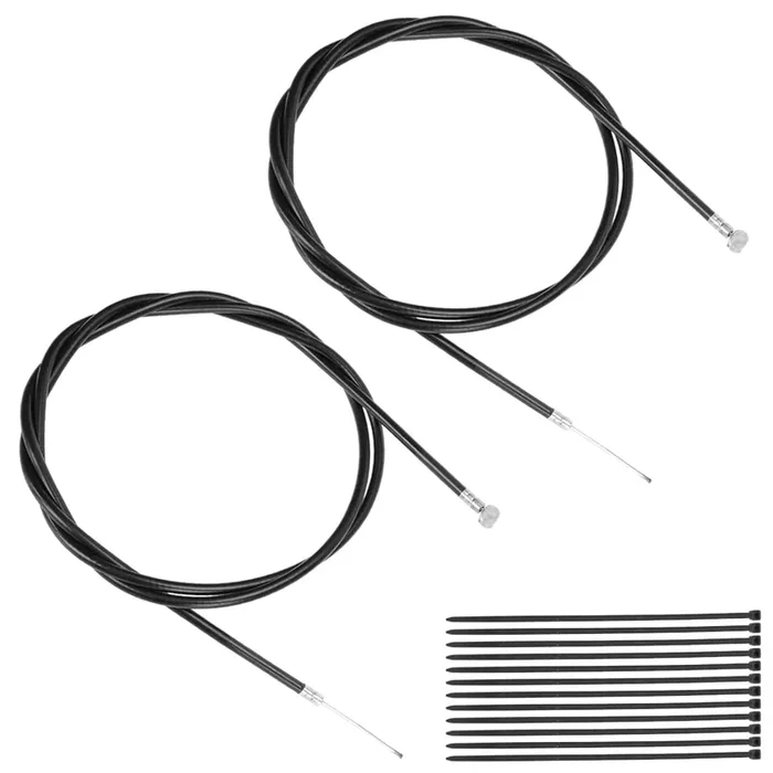 Fvrito 2-Pack 60‘‘ Universal Throttle Cable With 1/4‘‘ Barrel End Repalcement For Minibike Go Kart Go-Cart Mini Bike Atv Cycle Parts