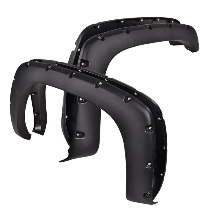 G-Plus Pocket Rivet Upgrade Fender Flares, Compatible With 1999-2006 Chevy Silverado/1999-2006 Gmc Sierra (Incl. 2007 Classic Models/Not Fit Dually & Step-Side Models), Wheel Tire Fenders Textured