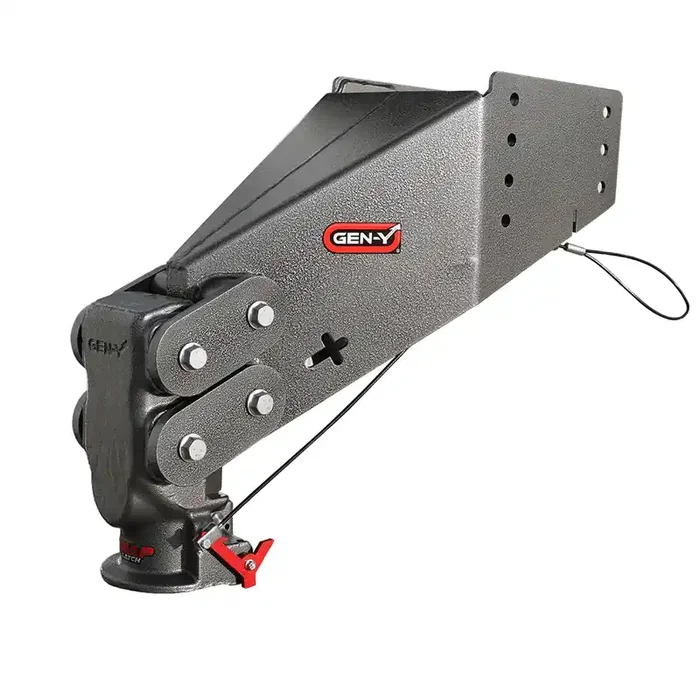 Gen-Y Hitch Gh-8046Al Executive Torsion-Flex Rhino Snaplatch Fifth Wheel Pin Box Replacement With Gooseneck 2 5/16‘ Coupler, 1.5K – 3.5K Pin Weight, 21K Towing – Check Fitment Chart