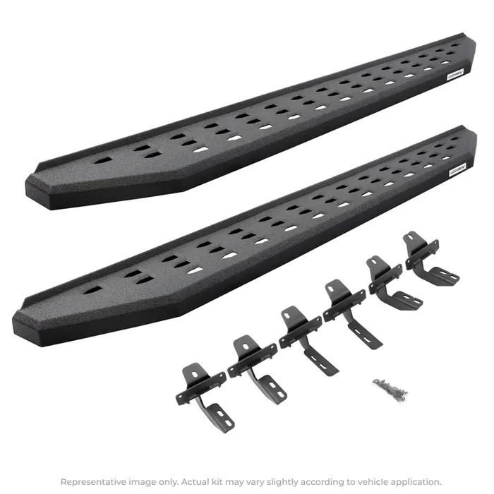 Go Rhino 69443687T Rb20 Running Boards With Mounting Brackets Kit – Crew Max Only For Toyota 22-24 Tundra (Crew Cab Pickup)