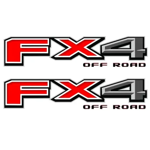 Gold Hook Fx4 Off Road Decals, Vinyl Stickers For Ford F150 F250 F350 Truck, Replacement Bedside Emblem, Die-Cut, Pair (Oem)