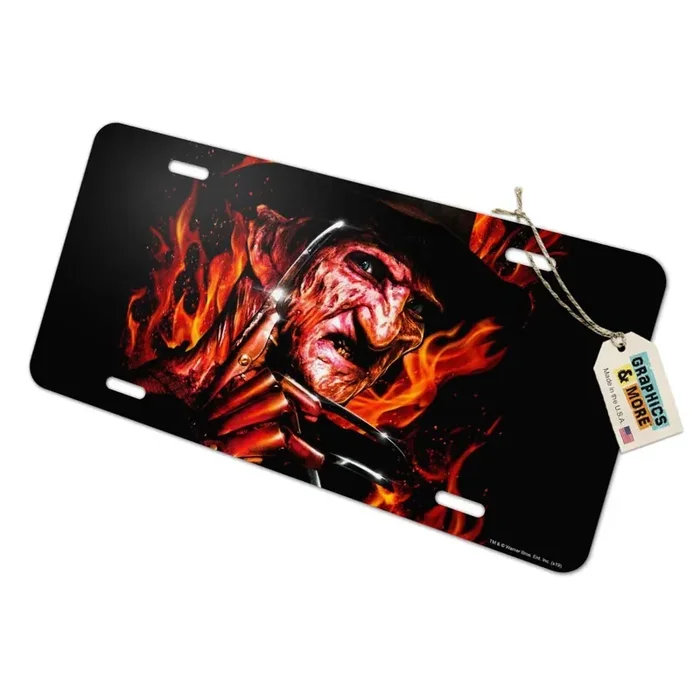 Graphics & More A Nightmare On Elm Street Freddy‘S Fire Novelty Metal Vanity Tag License Plate