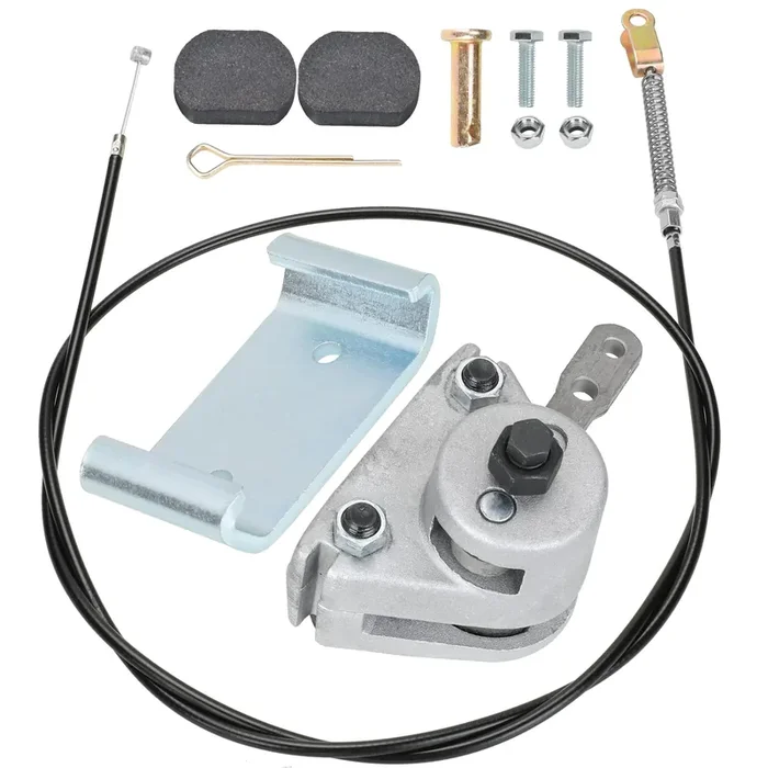 Grehua Upgrade Go Kart Mechanical Brake Caliper And Bracket 56‘ Brake Cable With Pads For Predator 212Cc 196Cc 6.5Hp Gx160 Manco 9598 9597 Yerf-Dog Asw Bristers Airheart Mb-1 Carter Drift Trike Rotor
