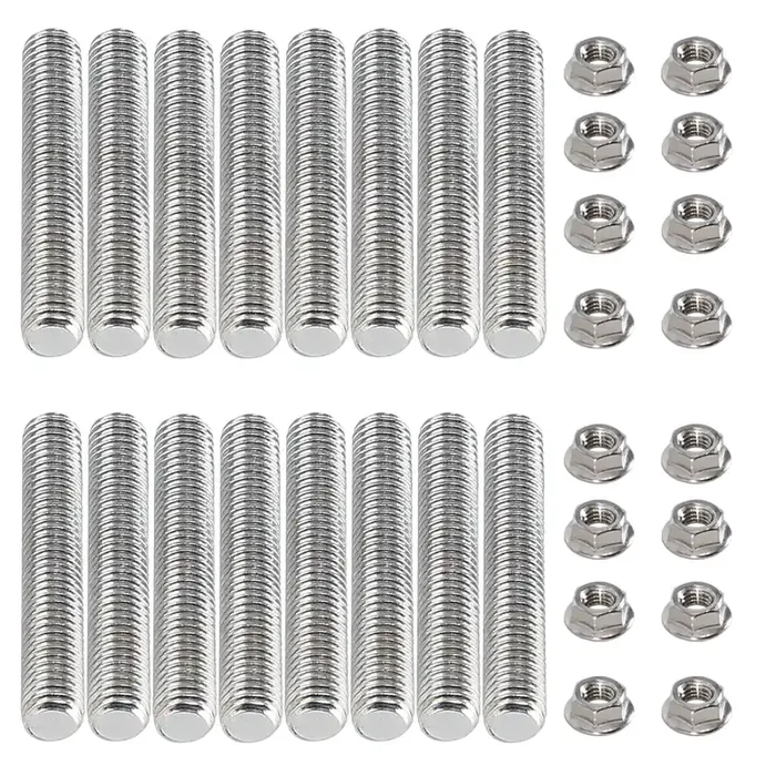 Gstp M8*1.25 Studs Kit Exhaust Studs And Nuts Kit Compatible With Ford 4.6L 5.4L F150 F250 Studs And Nuts Stainless Steel
