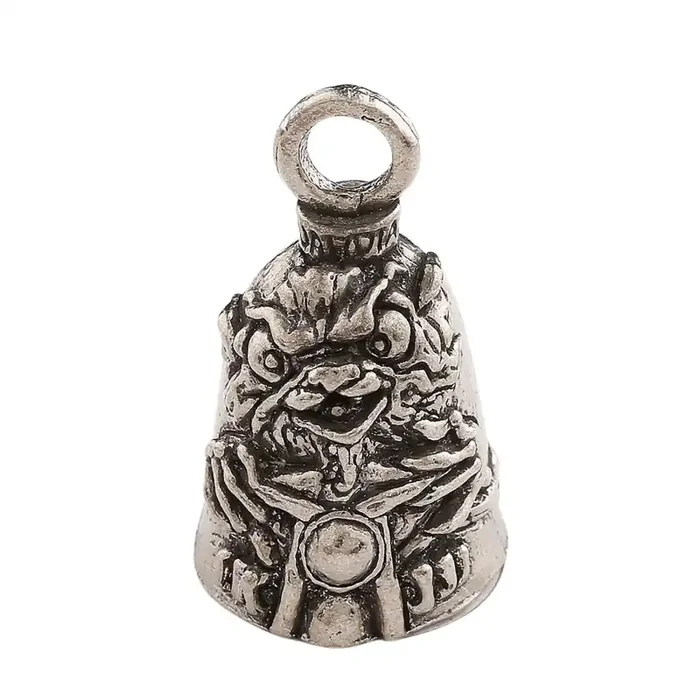 Guardian Bell Gremlin Good Luck Bell W/Keyring & Black Velvet Gift Bag Motorcycle Bell Lead-Free Pewter Good Luck Gift M