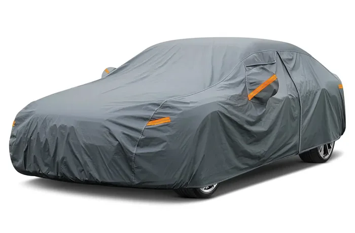 Gunhyi 16 Layers Car Cover Waterproof All Weather, Heavy Duty Outdoor Car Cover Universal Fit Sedan Toyota Camry, Tesla Model 3,