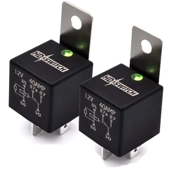 Hd Switch (2Pk Improved Relay For Hustler 601053, 026237 Fits Super Z, Super Mini Z, Zr7, X-One, Z4, Sport, Super Fastrak, Raptor, Mini Fastrak Mowers – 12V 40A – W/Led Upgrade & Dielectric Grease