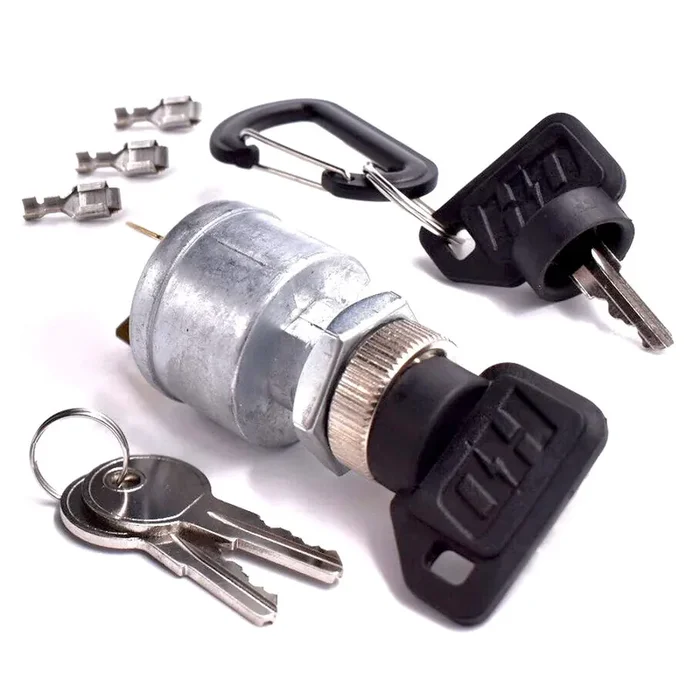 Hd Switch E-Z-Go Starter Ignition Key Switch W/Umbrella Key For Ez-Go Electric Golf Cart Oem 17421G1 17421-G1 17134G1 17134-G1 W/ 2 Prongs – 2 Oem Upgrade Keys & 2 Standard Keys, Free Terminals