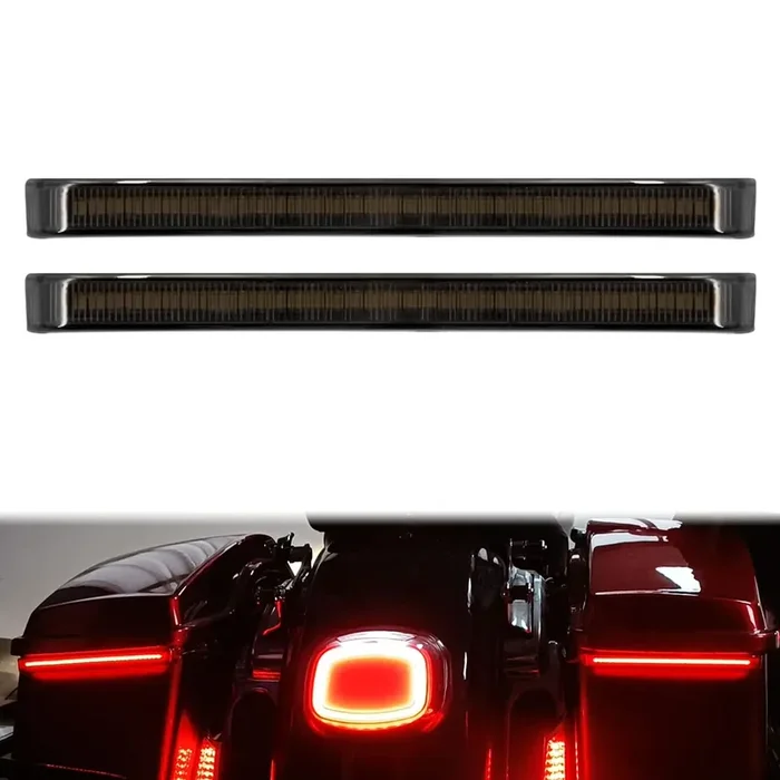 Hdbubalus Saddlebag Tail Light Led Running Brake Sequential Turn Signal Lamp Fit For Harley Touring Street Gilde Road Gilde Road King Electra Glide Ultra Limited 2014-2022 (Color Smoke)