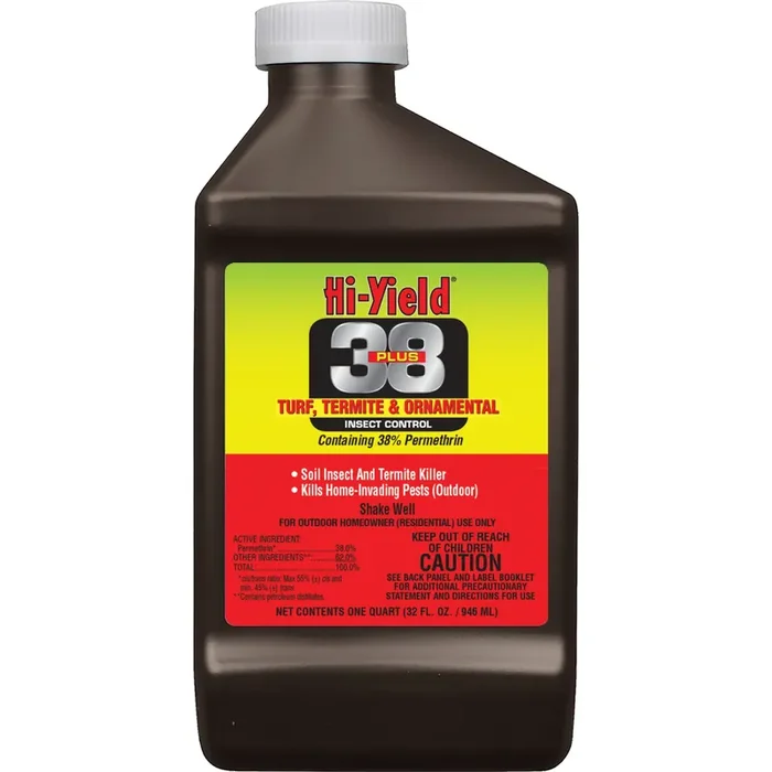 HI Yield 38 Plus Turf Termite & Ornamental Insect Control, 32 Fl Oz – Effective Pest Management for Lawns & Gardens