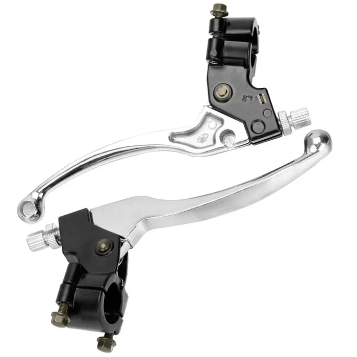 Hiaors Silver Left Right 7/8‘ 22Mm Clutch Brake Handle Levers Perch For Honda Xr80 Xr100 Crf70 Crf70F Crf80 Crf100 Xr200R Crf450R Xr100 Xr250 Xtreme 125Cc Chinese 110Cc Pit Dirt Motor Bike Motocross