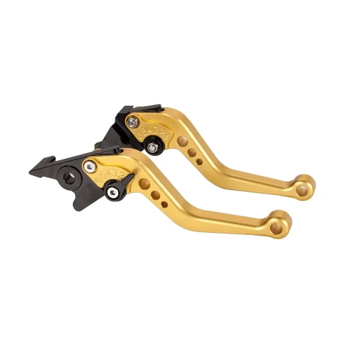 Hopider Short Brake Clutch Levers Compatible With Grom Msx125 2014-2019, Cbr250R 2011-2013, Cbr300R/Cb300F/Fa 2014-2019, Cb400F/Cb400R 2013-2015, Cbr500R/Cb500F/X 2013-2019, Monkey 125 2018-2019,Gold