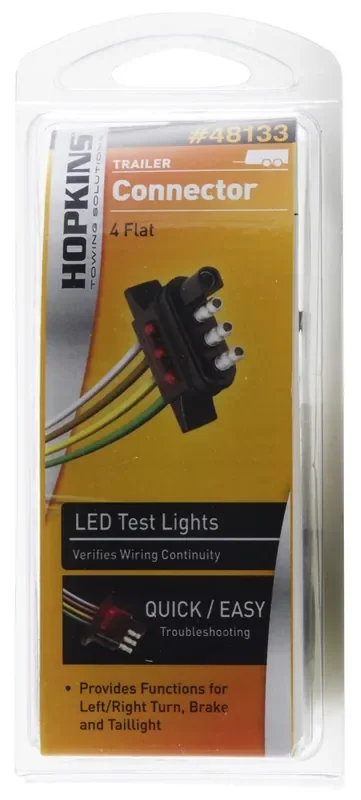 Hopkins Towing Solutions 48133 24‘‘ Led Test 4-Flat Trailer Side Wiring Connector