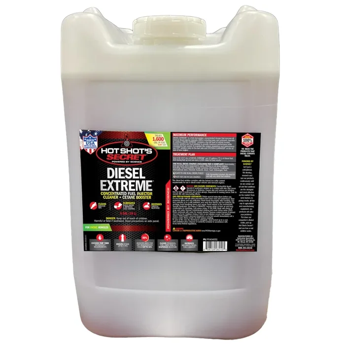 Hot Shot‘S Secret Diesel Extreme 5 Gallon, Concentrated Fuel System Cleaner, Diesel Fuel Additive, Fuel Injector Cleaner – Incre