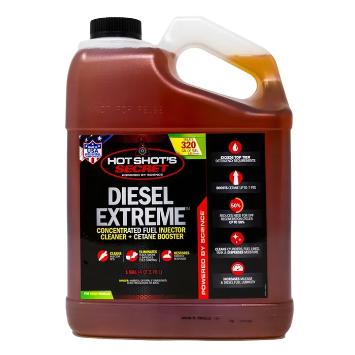 Hot Shot‘s Secret Diesel Extreme Fuel Additive – 1 Gallon, Cetane Booster, Amber, P040401G, Increases Mileage, Eliminates Black Smoke