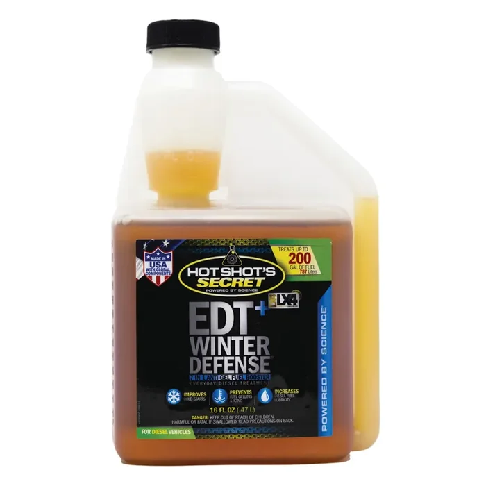 Hot Shot‘S Secret Edt+ Winter Defense – 16 Oz Squeeze, 7-In-1 Anti-Gel Fuel Booster – Winter Diesel Fuel Treatment – Boosts Ceta