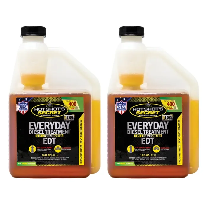 Hot Shot‘S Secret Everyday Diesel Treatment 16 Oz. Squeeze Bottle 2 Pack, 6-In-1 Diesel Additive – Injector Cleaner, Fuel System Cleaner, Fuel Additive Boosts Cetane