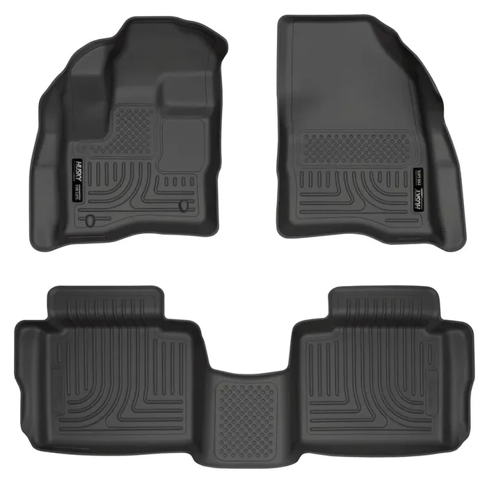 Husky Liners – Weatherbeater Fits 2010 – 2019 Ford Taurus – Front & 2Nd Row Liner – Black, 3 Pc. 98701