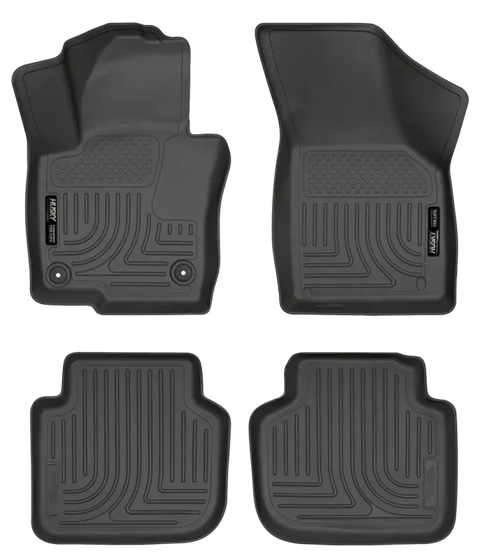 Husky Liners – Weatherbeater Fits 2012 – 2022 Volkswagen Passat – Front & 2Nd Row Liner – Black, 4 Pc. 98681