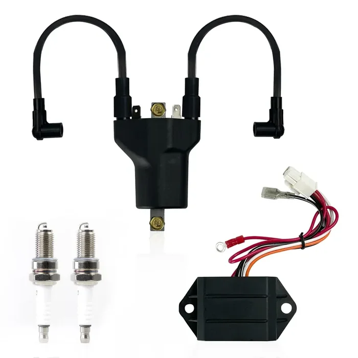 Igniton Cdi Box Ignition Coil Spark Plugs For Ezgo Ezgo Golf Cart 4 Cycle Gas 1996-1998 72562-G01 26652-G01