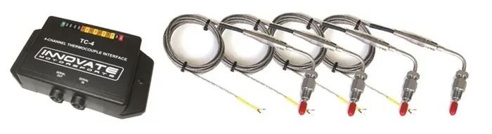 Innovate Motorsports 3895 4-Channel EGT Kit (TC-4, 4 Type-K EGT Probes)