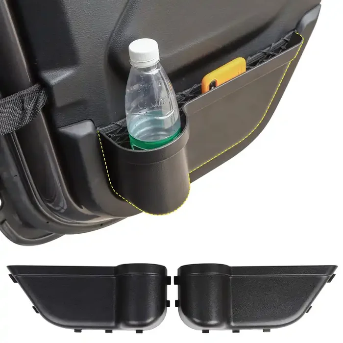 Jecar Door Pocket Back Door Storage Pockets Organizer Box Compatible With Jeep Wrangler 2018-2023 Jl 4-Door, Door Net Replacement, Black
