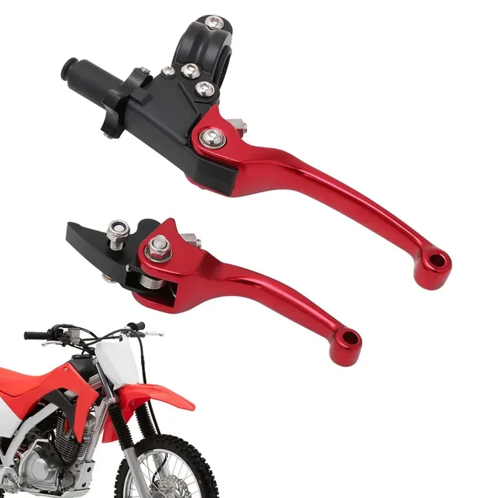 Jfg Racing Motorcycle Clutch Brake Lever 7/8‘‘ 22Mm Folding Levers Aluminum Alloy Universal For 110Cc 125Cc 140Cc 150Cc Ssr Apollo Rfz 125 Dbx18/19 Xpro Coolster Thumpstar Baja Dirt Pit Bike Red