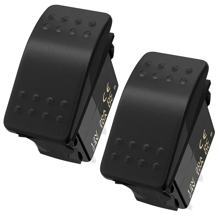 Joinfworld Boat Rocker Switch 12V 20A Spst On Off Toggle Switch 2 Pin Rocker Switch 12 Volt Boat Switch Toggle For Automotive Car Utv Atv