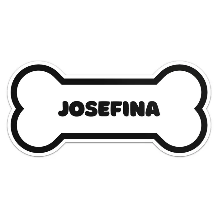 Josefina Dog Name Sticker – Waterproof Vinyl Decal For Car Bumper, Laptop, Water Bottle, Wall, And Window, Size – 5‘‘ Longer Sid