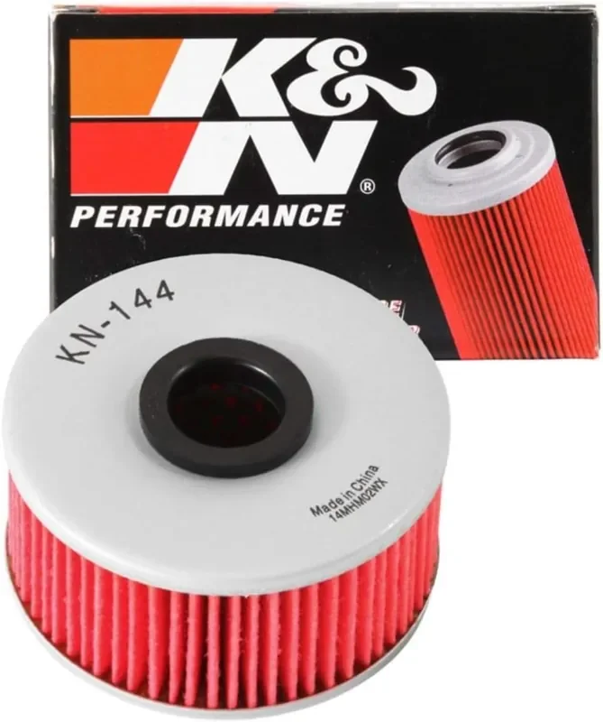 K&N Motorcycle Oil Filter High Performance, Premium, Designed To Be Used With Synthetic Or Conventional Oils Fits Select Yamaha Vehicles, Kn-144