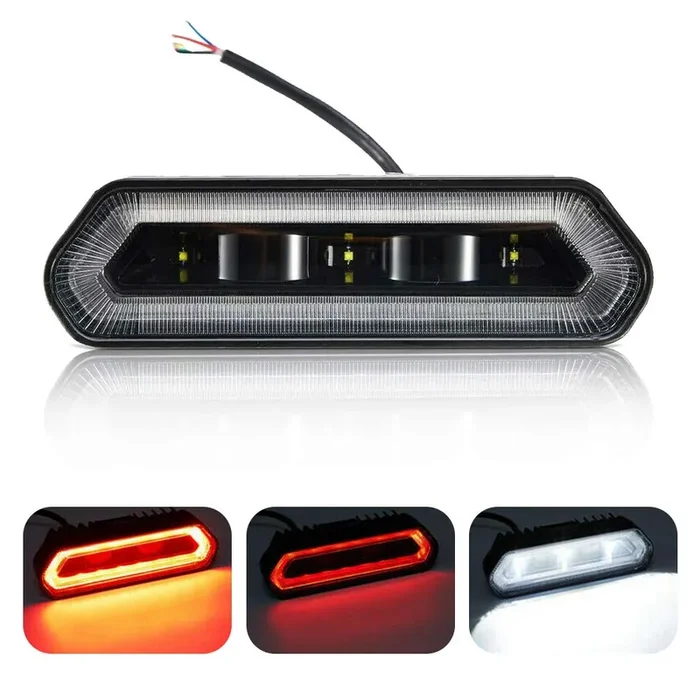 Kemimoto Utv Chase Led Tail Light, Chase Brake Light Bar With 5 Modes(Strobe, Courtesy, Reverse, Running, And Brake) Compatible With Polaris Rzr Ranger Can-Am Maverick X3-1.75‘‘ To 2‘ Roll Bar
