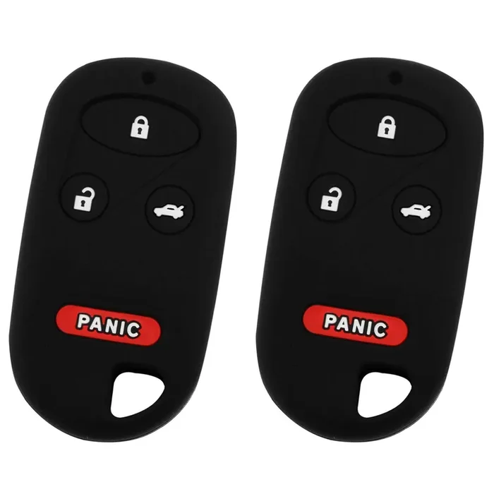 Keyguardz Keyless Remote Car Key Fob Outer Shell Cover Soft Rubber Case For Honda Civic Cr-V S2000 Acura Cl Integra Tl Tsx (Pack Of 2)