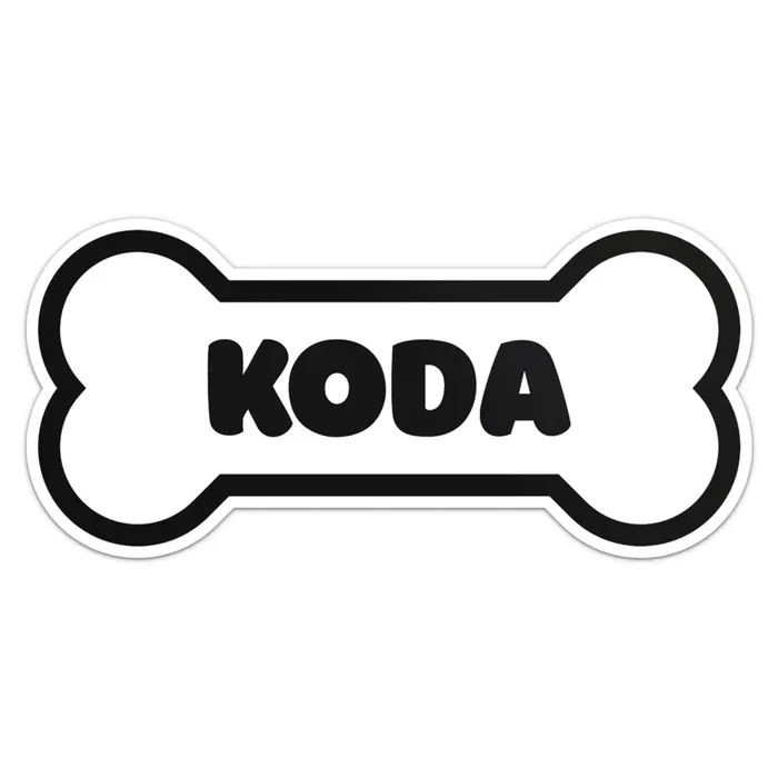 Koda Dog Name Sticker – Waterproof Vinyl Decal For Car Bumper, Laptop, Water Bottle, Wall, And Window, Size – 6‘‘ Longer Side