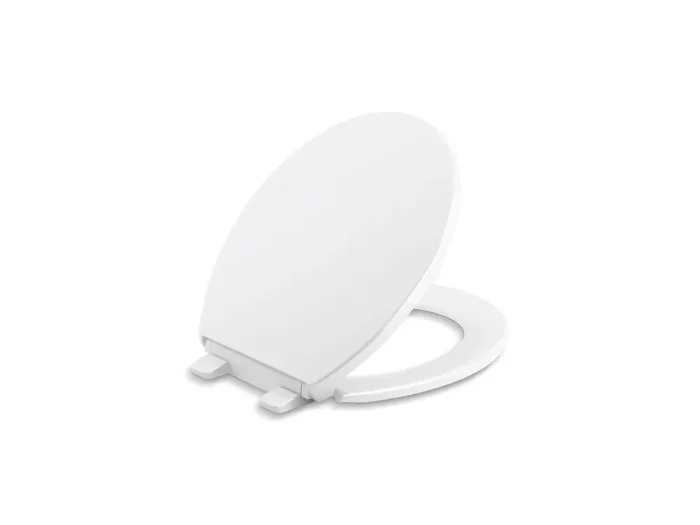 Kohler 4775-0 Brevia Round-Front Toilet Seat With Quick-Release Hinges, Grip-Tight Bumpers, White