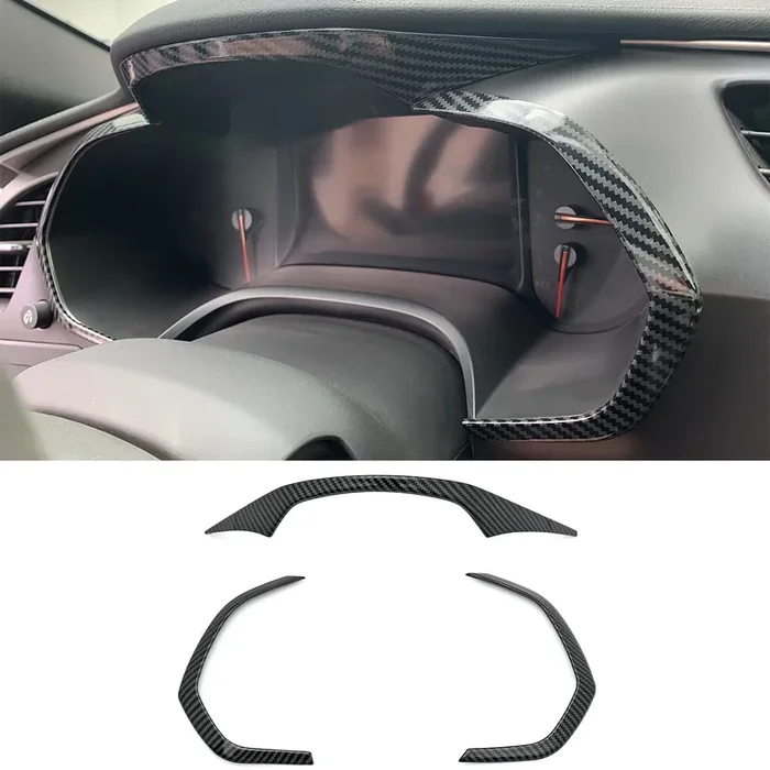 Koleddy For C7 Corvette Carbon Fiber Dashboard Cover Trim Accessories For 2014-2019 Chevrolet Corvette C7