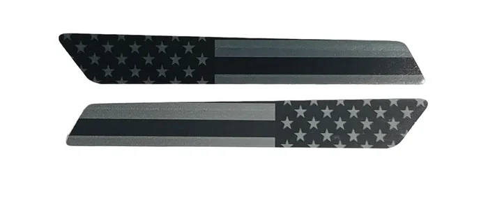Kustom Cycle Parts Premium Aftermarket Black And Grey American Flag Saddlebag Inserts Sold In Pairs. Fits Harley Davidson Touring Models. Street & Road Glides. Made In Usa. (2014 And Newer)